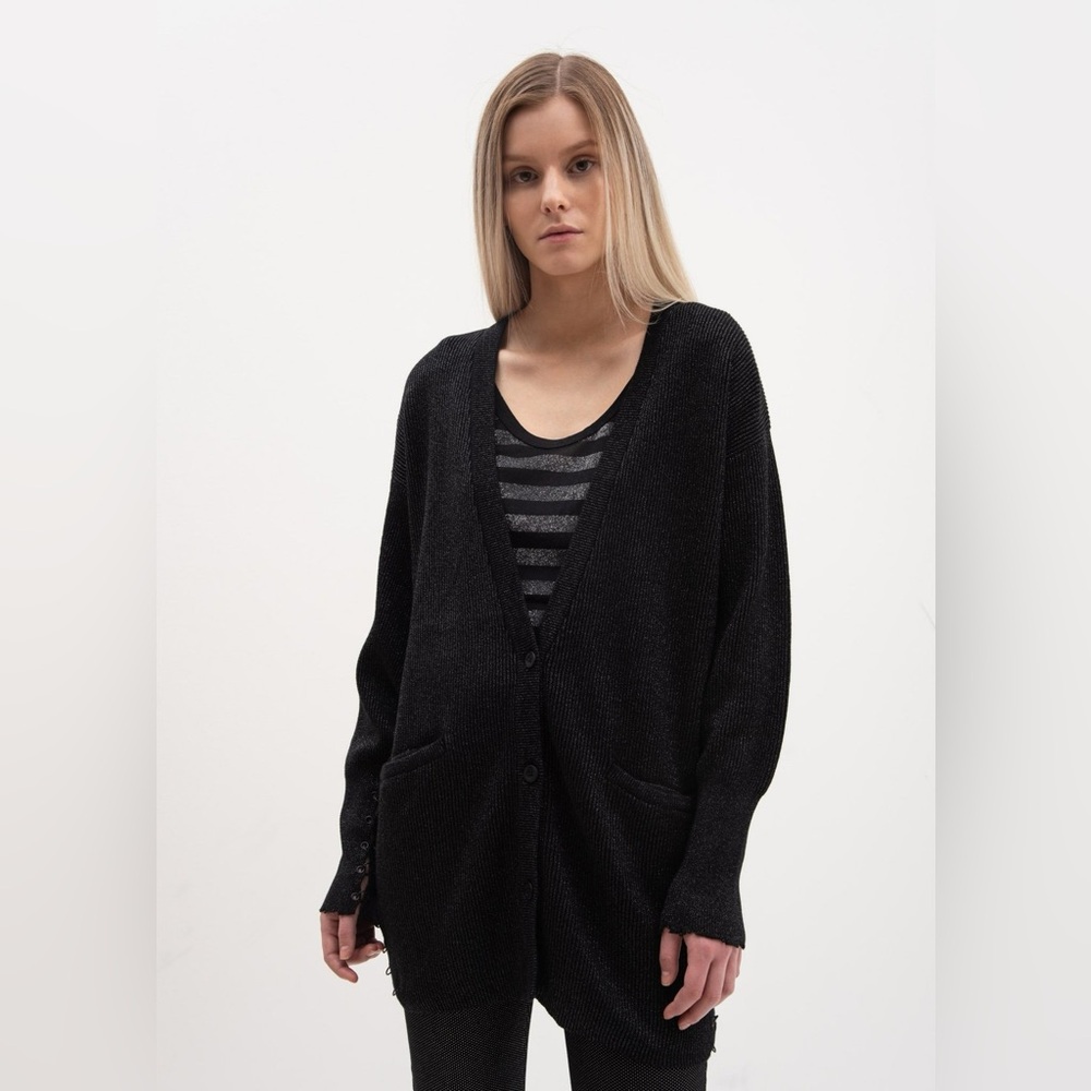 RtA Black Cardigan Sweater